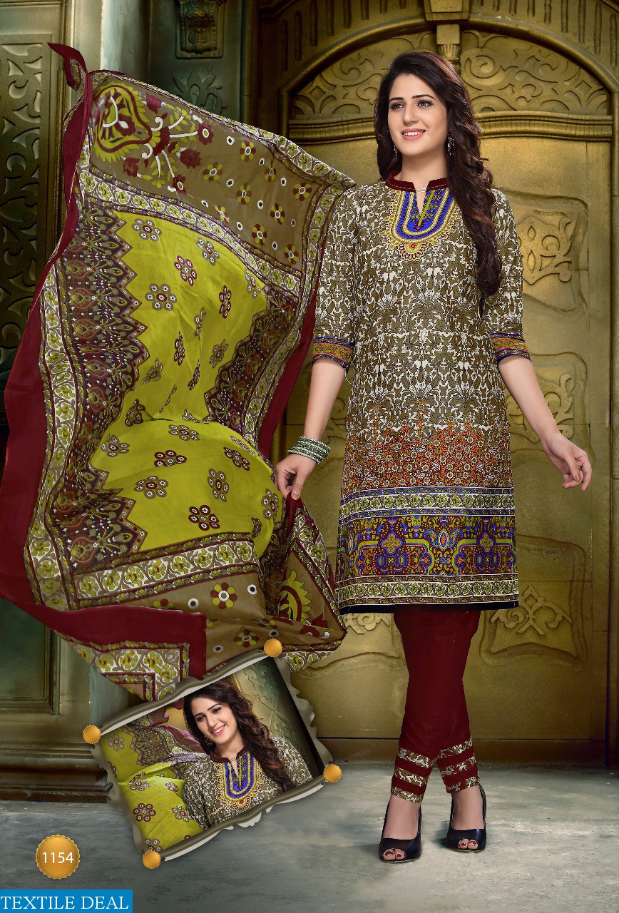 kundan karachi cotton printed dress material